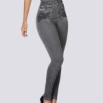 Jegging slim de cintura alta