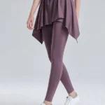 Leggings com saia 2 em 1 com bolso desportivo
