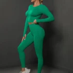 Conjunto desportivo push up, leggings e top curto - BodySculpt