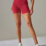 Calções desportivos justos de cintura alta (push up)