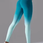 Leggings desportivas coloridas com efeito push-up e degradê