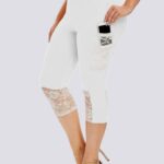 Leggings curtos tamanho grande (bolso)