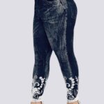 Jeggings de tamanho grande - cintura alta