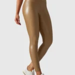 Leggings de imitação de couro modeladoras