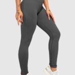 Leggings desportivas modeladoras com nervuras