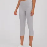 Leggings desportivas capri de cintura alta