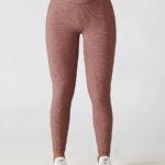 Leggings desportivas com padrão leopardo e cintura alta