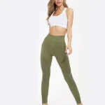 Leggings desportivas em malha sem costuras