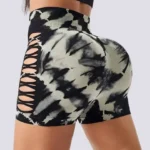Calções desportivos modeladores push-up tie dye