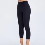 Leggings desportivas capri de cintura alta