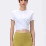 Camisola desportiva de manga curta para fitness