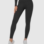 Leggings desportivas sem costuras com nervuras (push up)