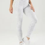 Leggings desportivas de cintura alta com padrão camuflado